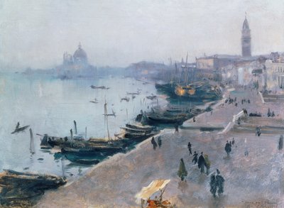 灰色の天気のヴェネツィア 作： John Singer Sargent